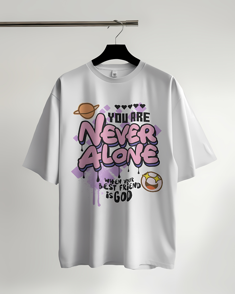 Never alone oversized T-shirt 